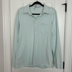 Long Sleeve Criquet Polo in mint